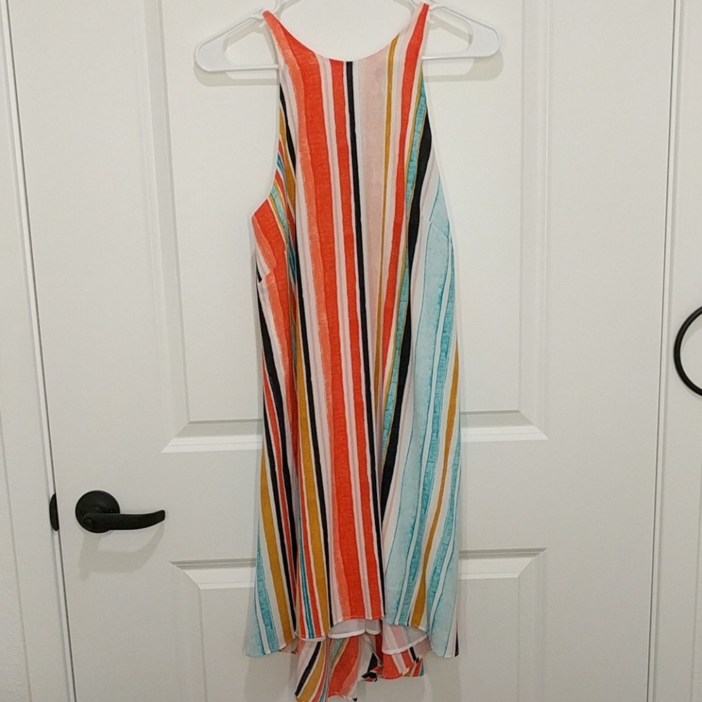 NWT STRIPED HALTER DRESS SIZE XS